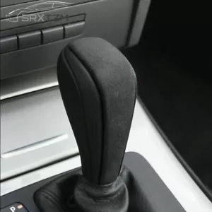 Suede Leather Car Front Gear Shift Knob Cover Sticker For BMW 3 Series E90 E92 - Picture 1 of 4