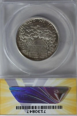 1922  .50   ANACS  MS 63   GRANT    Classic Silver Commemorative Coin - Image 1 of 2