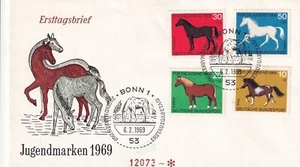 República Federal FDC 578-81 SC B442-5 Juego de caballos sin dirección - Imagen 1 de 1