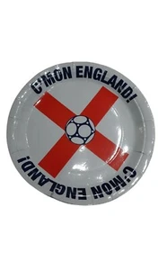 ENGLAND WORLDCUP 2024 FOOTBALL SUPPORTERS 6PK PARTY PAPER PLATES KIDS PARTY - Picture 1 of 6