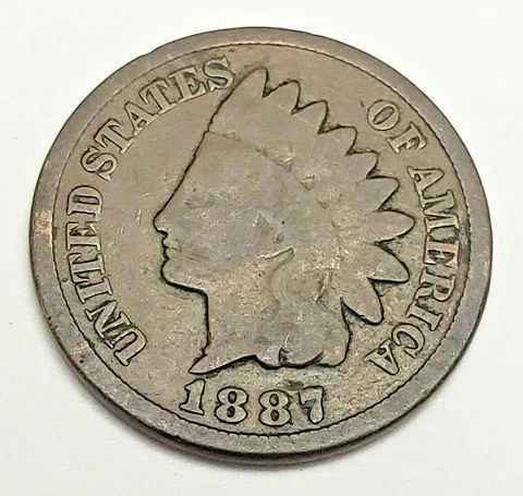 1887 P Indian Head Cent Penny  *G - GOOD*  **FREE SHIPPING** Cover