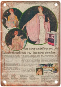 Vintage 1923 LUX Waschmittel Seife Werbung Reproduktion Blechschild ZF293 - Bild 1 von 2