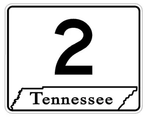 Tennessee State Route 2 Sticker R4296 Highway Sign Road Sign YOU CHOOSE SIZE - Picture 1 of 1
