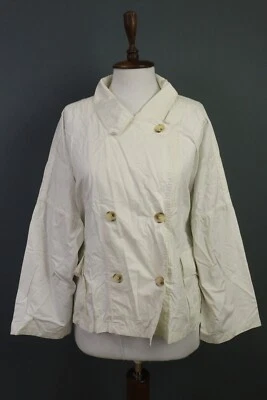 Chaqueta IVAN Grundahl Blanca Manga Larga Cuello Cintura Cinturón Talla 38 Foto 1 de 4