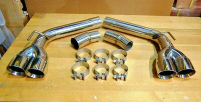 2010-2015 Für Chevy Camaro Rohre v6 v8 Edelstahl + Doppel Tips - Bild 1 von 2