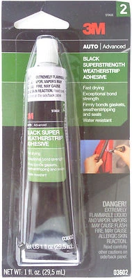 3M BONDO DYNATRON 3M Bondo Auto Black Superstrength Weatherstrip Adhesive 1 oz #03602
