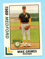 1989 Minor League Mike Grimes- Medford Athletics- Box 130