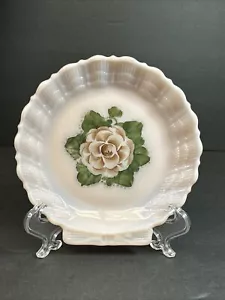 Vintage Cambridge Glass Crown Tuscan Pale Pink Small Plate Tidbit 5 1/4" Flower - Picture 1 of 10