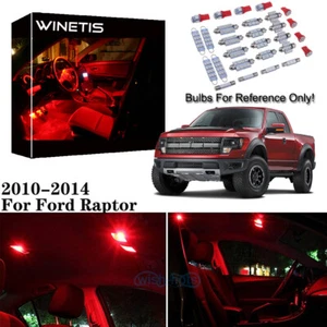 Red Interior LED Lights Package Kit + License Light For 2010-2014 Ford Raptor - Picture 1 of 12