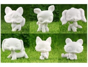 6lot Lps Custom White Base Paint lps Toys Wolfcat Dog Deer Fox Paint Kids Gift - Bild 1 von 1