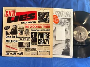 GUNS N' ROSES UNCENSORED INSERT. ORIGINAL EUROPE LP EXC+ - Picture 1 of 2