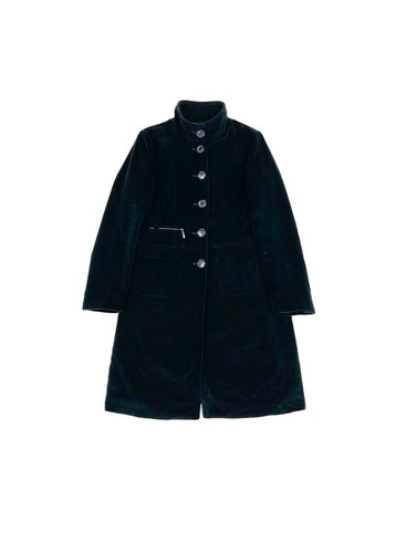Trench in velluto Moncler abbottonato