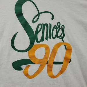 T-shirt vintage punto singolo anziani 90 Fruit of the Loom bianca - Foto 1 di 12