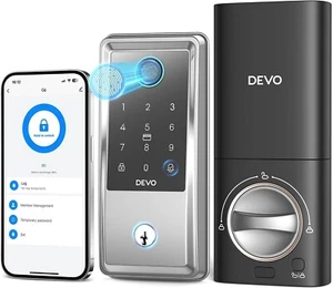 Devo G6 Fingerprint Smart Lock Keyless Entry Door Lock Built-in WiFi Auto-Lock - Picture 1 of 26