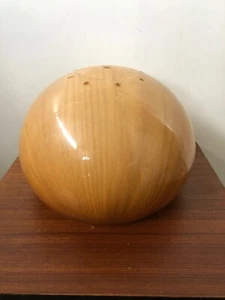 Vintage Space Age Holzeffekt Lampenschirm - MCM - Bild 1 von 6