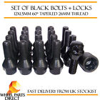Black Wheel Bolts & Locks (16+4) 12x1.5 Nuts for Ford Fiesta [Mk3] 89-97