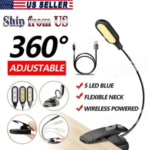 New Book Lights for Reading at Night in Bed 80 Hours Runtime LED Rechargeable US - Picture 1 of 17