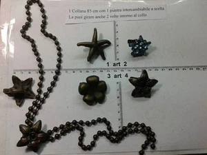 collana e centrale regolabile a scelta italy pietre smalto vintage necklace b13 - Foto 1 di 1