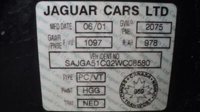 X TYPE    2002 Transmission Shift Assembly 45139 — 第 1/4 张图片