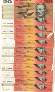 Billetes de 10 USD de Australia, 1985 Johnston Fraser - Imagen 1 de 2