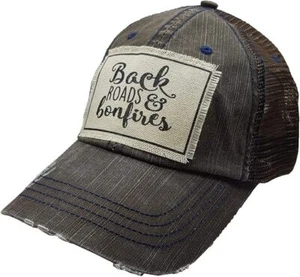 Vintage Life Women's Trucker Baseball Cap (Back Roads and Bonfires),Hats - Picture 1 of 1