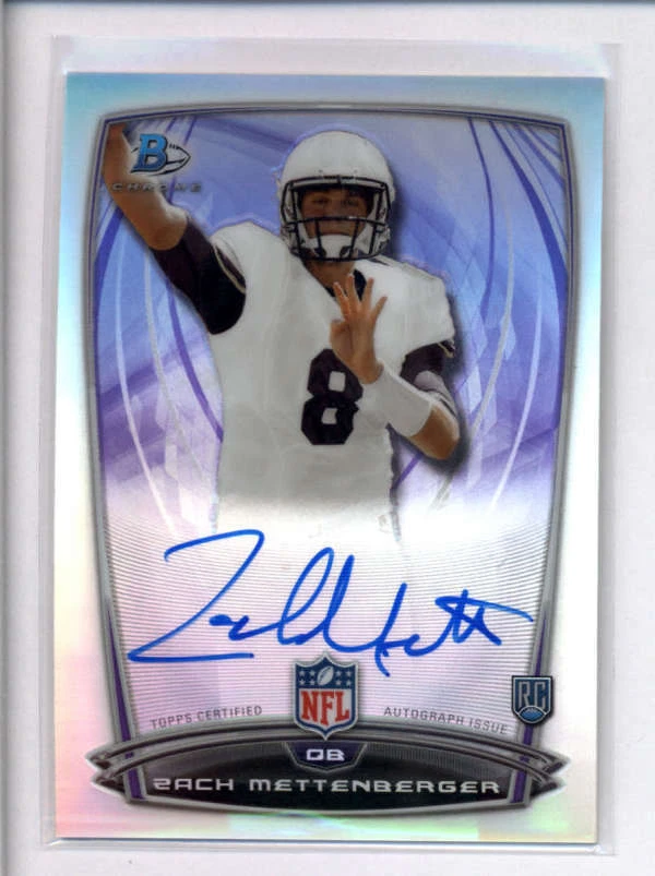 ZACH METTENBERGER 2014 BOWMAN CHROME ROOKIE REFRACTOR AUTOGRAPH AUTO AJ9153 - Image 1 of 1