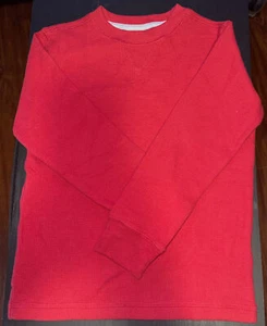 faded glory boys solid red long sleeve shirt size XS 4 5  - Picture 1 of 4