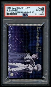 Evangelion Wafer 2010 Embossed 1 VA-02 Shinji Rei VA02 Japanese PSA 10 82216138 - Picture 1 of 2