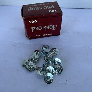 14 New Vintage Champ Hardened Steel & Brass Clamp Golf Shoe Cleats - Picture 1 of 5