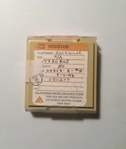 TX30R0J CALIFERIA MICRODISPOSITIVOS RESISTENCIA PELÍCULA DELGADA ASIC 50/unidades - Imagen 1 de 3