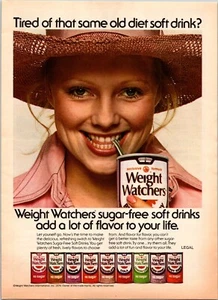 PRINT AD 1976 Weight Watchers zuckerfreie Erfrischungsgetränke 8,5 x 11 - Bild 1 von 1