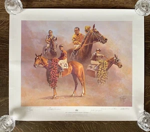 Fred Stone : American Triple Crown 1937-46 Signed Arcaro Longden Mehrten w COA - Picture 1 of 6