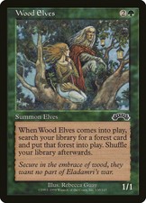 MTG - Wood Elves - Exodus - X1 - (LP) - FREE SHIPPING