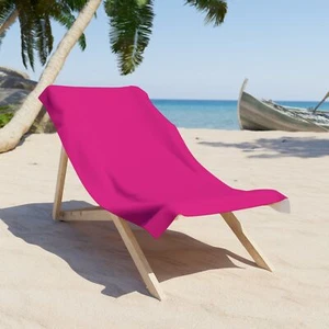 Lebendiges rosa Strandtuch, Summer Essential, Pool Party Must-Have, Strandurlaub - Bild 1 von 3