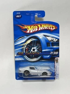 Hot Wheels Corvette 1969 blanco 007 7/38 2006 primeras ediciones hecho en 2005 ¡NUEVO! - Imagen 1 de 3