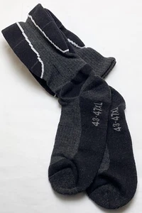 Hylaea Merino Wool Socks XL Black Gray Ski Socks Men 9.5-12.5 Women 10.5-14.5 - Picture 1 of 8