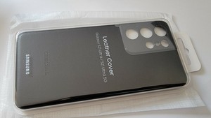 Official  Samsung Galaxy S21 Ultra - 5g Protective Leather back Case Cover Black