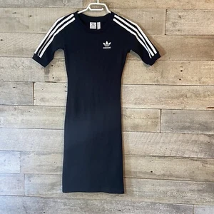 BNWT Adidas 3 Stripe Women’s Classic Original Black & White Dress In Size XXS - Bild 1 von 10