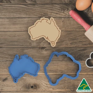 Australia Contour Cookie Cutter And Embosser Stamp - Picture 1 of 5