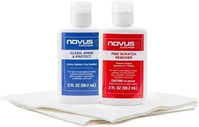 Novus Plastic Polish Kit #1, #2 2oz. with 2 Polish Mates Premium Cloths - Image 1 of 4
