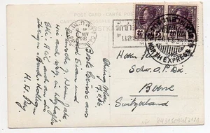 1936 THAILAND TO SWITZERLAND COVER NORTH EXPRESS RAILWAY CANCEL, GREAT RARITY - Picture 1 of 2