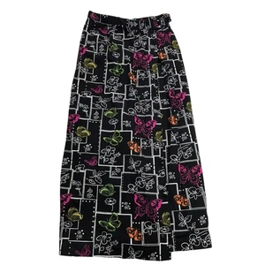 Stonebridge Women's Size 8 Wrap Around Butterflies Floral Skirt Vintage - Picture 1 of 22