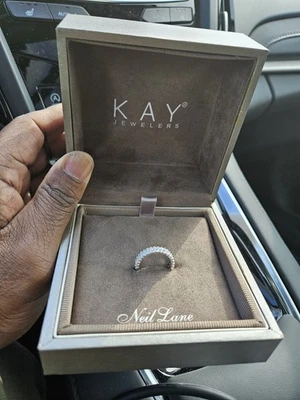 Neil Lane Diamond Anniversary Ring 1-1/5 ct tw Marquise-Cut 14K White Gold - Image 1 of 4