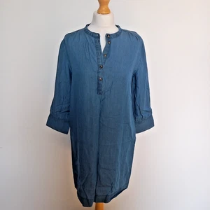 Soaked in Luxury XS UK 6 8 Jones Short Denim Shirt Dress BNWT Classic Blue - Picture 1 of 6