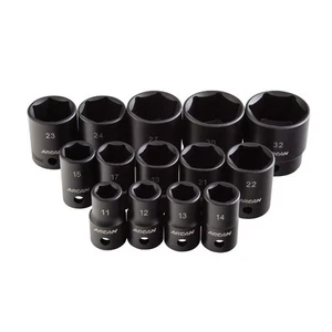 TOOLS 1/2" Set di Prese a Impatto Basso per Unità, Metriche, 11mm - 32mm, 14 Pezzi (A... - Foto 1 di 5