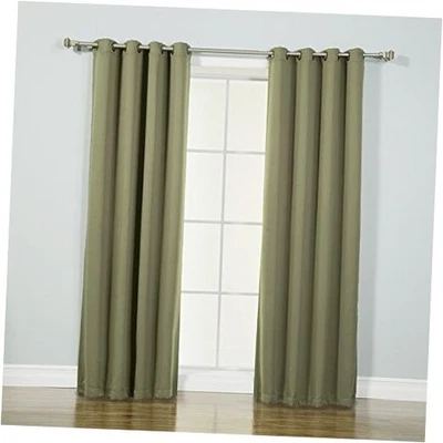  保温遮光窗帘 - 古董青铜索环上衣 - 橄榄色 -  — 第 1/4 张图片