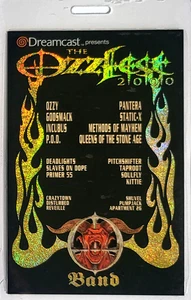 * OZZFEST * - 2000 - OZZY OSBOURNE - PASE BACKSTAGE LAMINADO - LÁMINA REFLECTANTE - Imagen 1 de 1