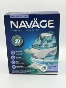 Navage Congestion Relief  Irrigation System Multi User Pack 30 Salt Pods - Picture 1 of 7