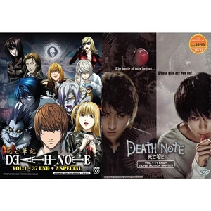 Death Note 2 In 1 Boxset (TV Series & Live Action) Complete Collection Anime DVD - Picture 1 of 7