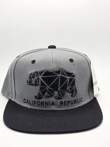 ring of fire California Republic Men's Adjustable Hat Snapback Cap OS New - Picture 1 of 3